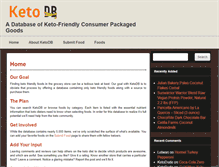 Tablet Screenshot of ketodb.com